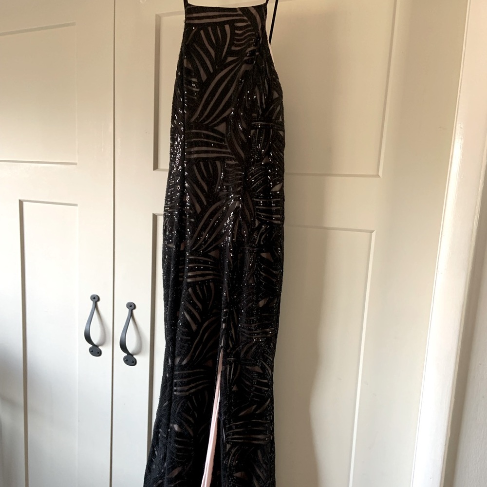 Size 4/6 pink and black prom dress